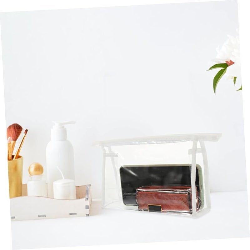 PACKOVE 4Pcs Travel Toiletry Bag Black Lightweight Makeup Organizer for Skincare Cosmetics Essentials - Image 4
